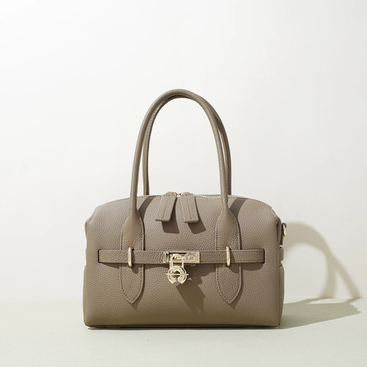 Raymond Lebeck Luxe Lock Satchel-Elegant Structured Handbag