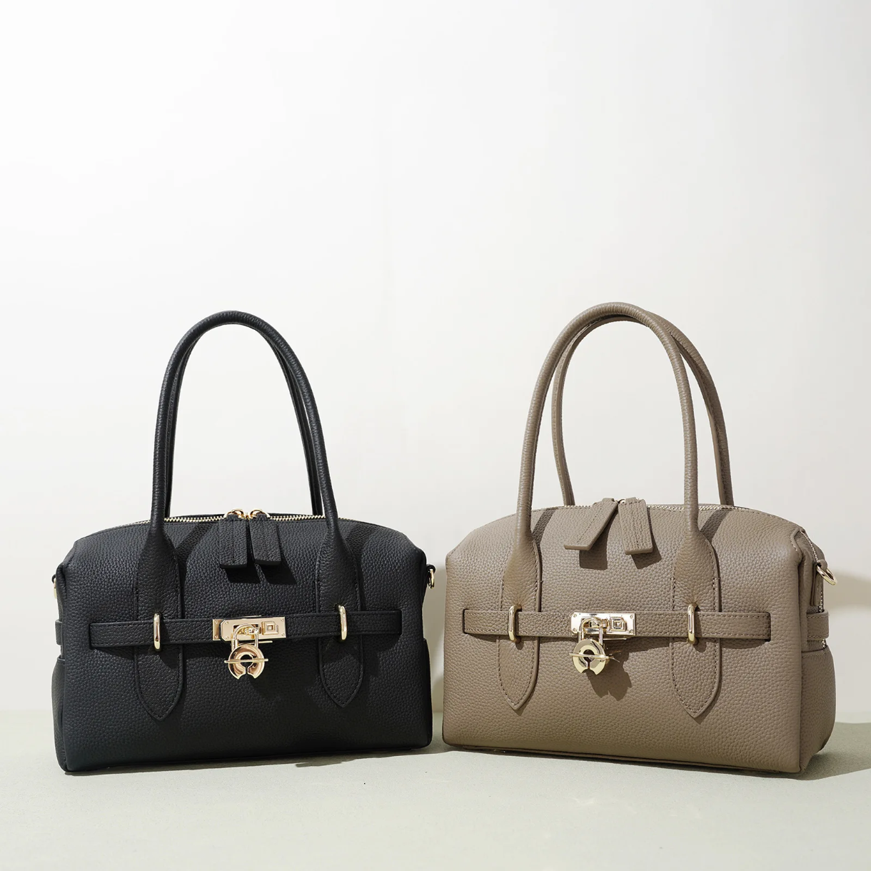 Raymond Lebeck Luxe Lock Satchel-Elegant Structured Handbag