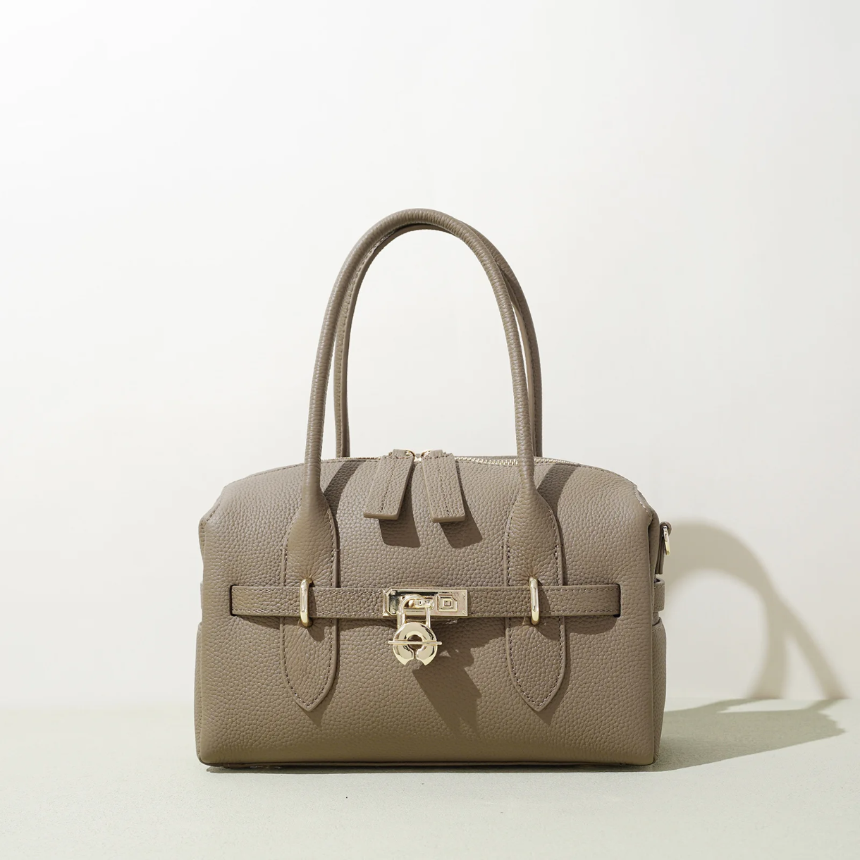 Raymond Lebeck Luxe Lock Satchel-Elegant Structured Handbag