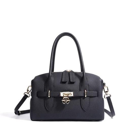 Raymond Lebeck Luxe Lock Satchel-Elegant Structured Handbag