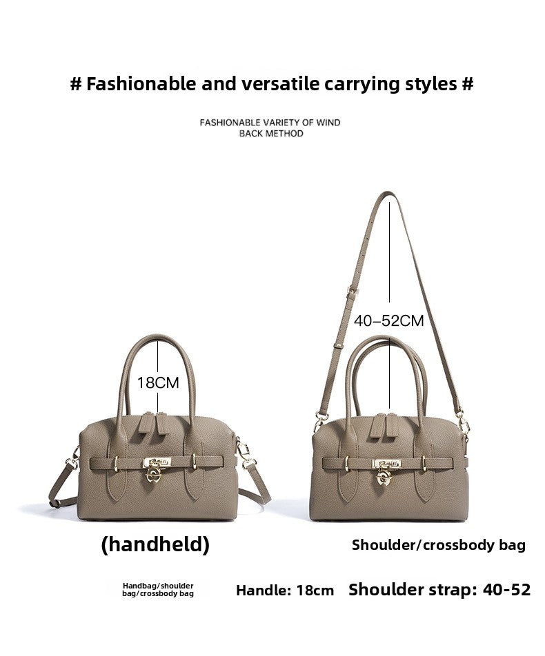 Raymond Lebeck Luxe Lock Satchel-Elegant Structured Handbag