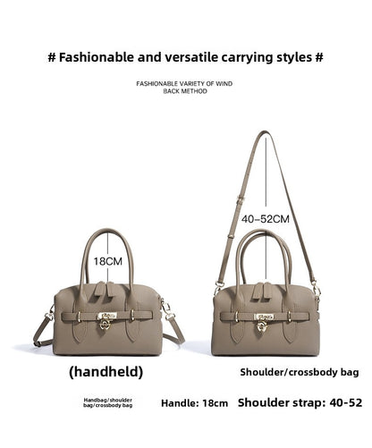 Raymond Lebeck Luxe Lock Satchel-Elegant Structured Handbag
