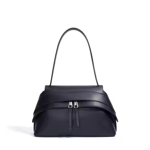 Raymond Lebek Genuine Leather Flap Shoulder Bag