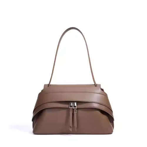 Raymond Lebek Genuine Leather Flap Shoulder Bag