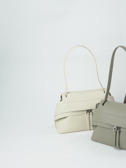 Raymond Lebek Genuine Leather Flap Shoulder Bag